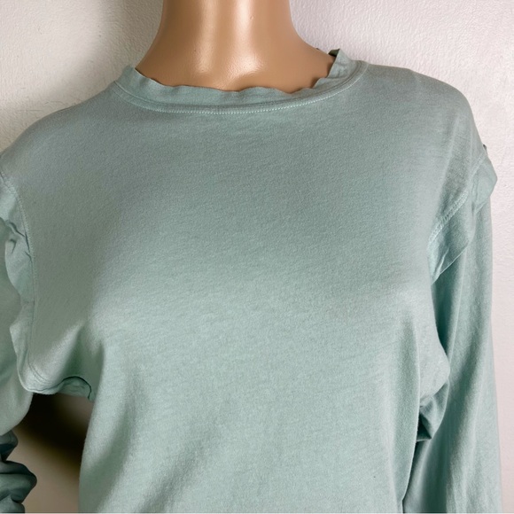 JOIE BLUE LONG SLEEVE COTTON JERSEY TOP - Picture 3 of 11